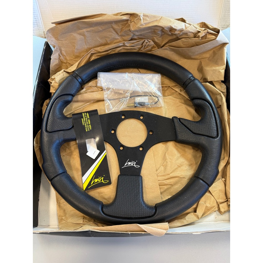 Luisi Kobra S Performance Steering Wheel Black Leather 3-Spoke Open Box